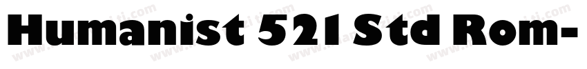 Humanist 521 Std Rom字体转换